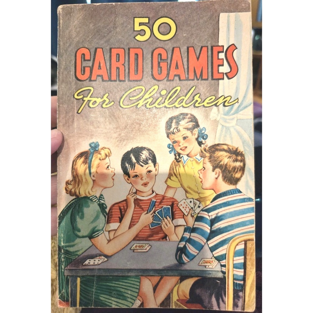 50 Card Games for Children Book - 1946 Whitman Publishing-Vernon Quinn- Vintage